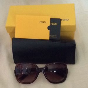Fendi rectangle Havana sunglasses FS5227
